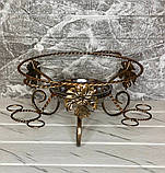 Садж кручений Premium виноградний лист соус чарки, марміт, блюдо для подавання шашлику 36 см, фото 5