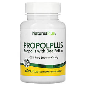 Прополіс, Propolis w / Bee Pollen, Nature's Plus, бджолиний пилок, 60 капсул
