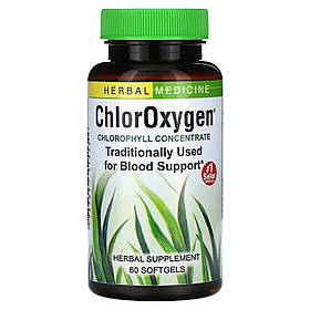 Хлорофіл концентрат, ChlorOxygen, Herbs Etc., 60 гелевих капсул