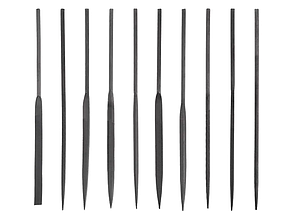 Набір надфілей алмазних без ручок INTERTOOL (HT-3707) L144 мм, 10 шт