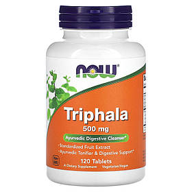 Трифала (Triphala), Now Foods, 500 мг, 120 таблеток