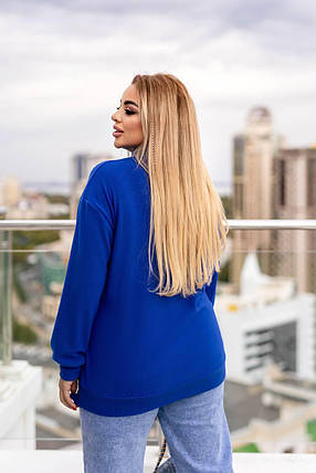 Жіночий гольф синій великого розміру батал Розміри: 48-50, 52-54, 56-58, фото 2