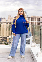 Жіночий гольф синій великого розміру батал Розміри: 48-50, 52-54, 56-58, фото 3