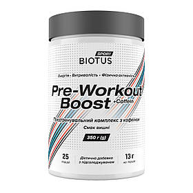 Передтренувальний комплекс, Pre-workout Boost, Biotus, смак вишні, 350 г
