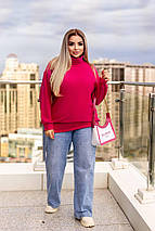 Жіночий гольф рожевий великого розміру батал Розміри: 48-50, 52-54, 56-58, фото 4