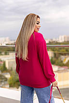 Жіночий гольф рожевий великого розміру батал Розміри: 48-50, 52-54, 56-58, фото 3