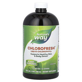 Хлорофіл, Chlorofresh, Nature's Way, рідкий, 132 мг, без смаку, 480 мл