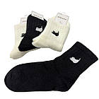 Жіночі теплі шкарпетки Корона з вовни альпаки з малюнком, м’які зимові домашні, набір 10 пар, фото 2