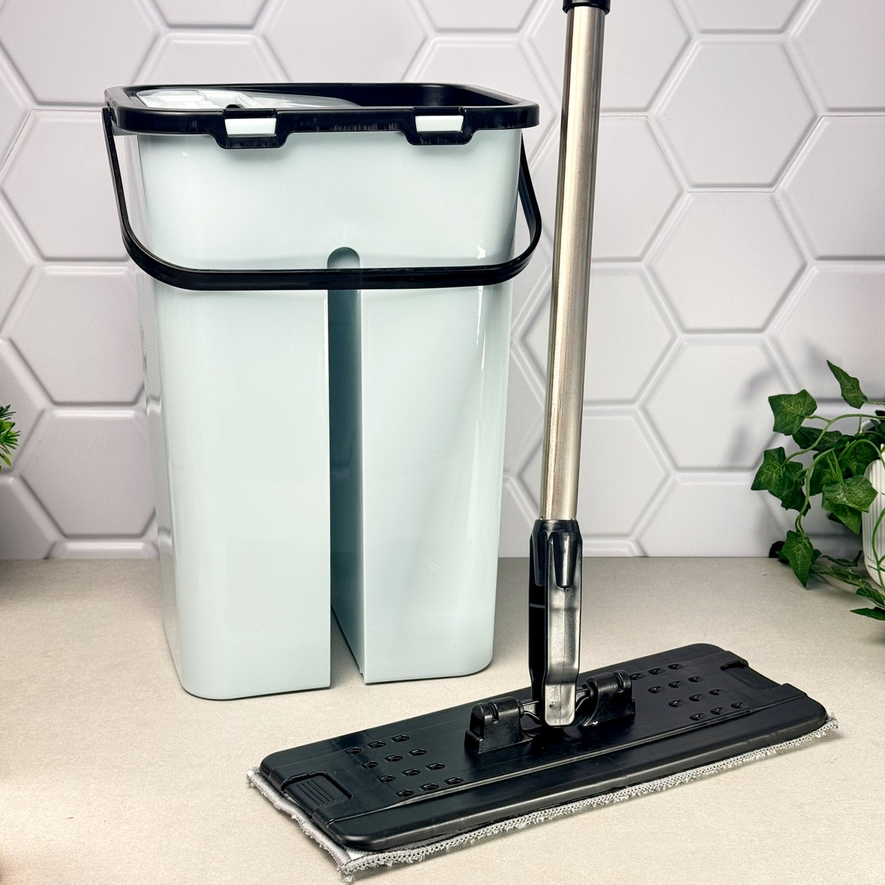 Набір відро + швабра ZP 301 Zambak, 10 л, із само віджимом