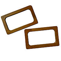 Комплект ручок для сумки дерев'яних прямокутні 15х9 см Коричневі