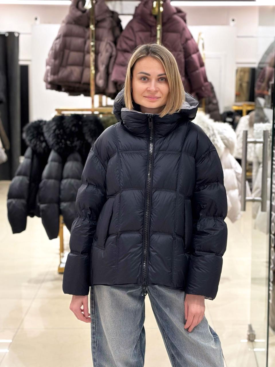 Пуховик жіночий Chanevia 25577 DARK BLUE, фото 1