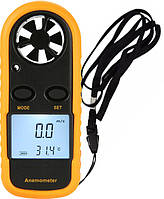 Цифровий кишеньковий анемометр, вимірювач швидкості вітру GM816EStyle