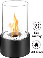 Біокамін настільний 16х27 см природне еко полум'я без диму та запаху портативний біоетаноловий без вентиляції для дому та саду,