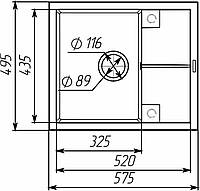 5850 REYNA матовая Мойка гранитная VALESO (черный металлик) techno.store