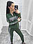 Стильний спортивний костюм жіночий трикотажний двоколірний прогулянковий, сірий, чорний, бордовий, фото 5