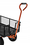 Садовий транспортний візок  Kraft&Dele KD3126 вантажопідйомність 400 кг чорний 125 л  для саду городу та  будівельних робіт., фото 4