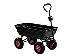 Садовий візок самоскидний Kraft&Dele KD3127  вантажопідйомність 300  кг чорний 75 л  для саду городу та  будівельних робіт, фото 6