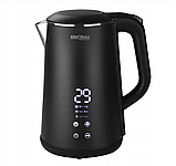 Електричний чайник з контролем температури 1,6 л 1500 Вт  Kraft&Dele KD4105 чорний, фото 2