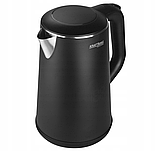 Електричний чайник з контролем температури 1,6 л 1500 Вт  Kraft&Dele KD4105 чорний, фото 3