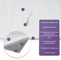 Шпалери самоклеючі в рулоні миючі 3м*60см*2мм стінова PET плитка SW-00001697, фото 2