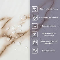 Шпалери самоклеючі в рулоні миючі 3м*60см*2мм стінова PET плитка SW-00001697, фото 3