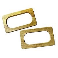 Комплект ручок для сумки дерев'яних прямокутні 20х10 см Натуральний