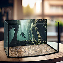 Наліпка для акваріума Дайвер на морському дні (400х650), фото 2