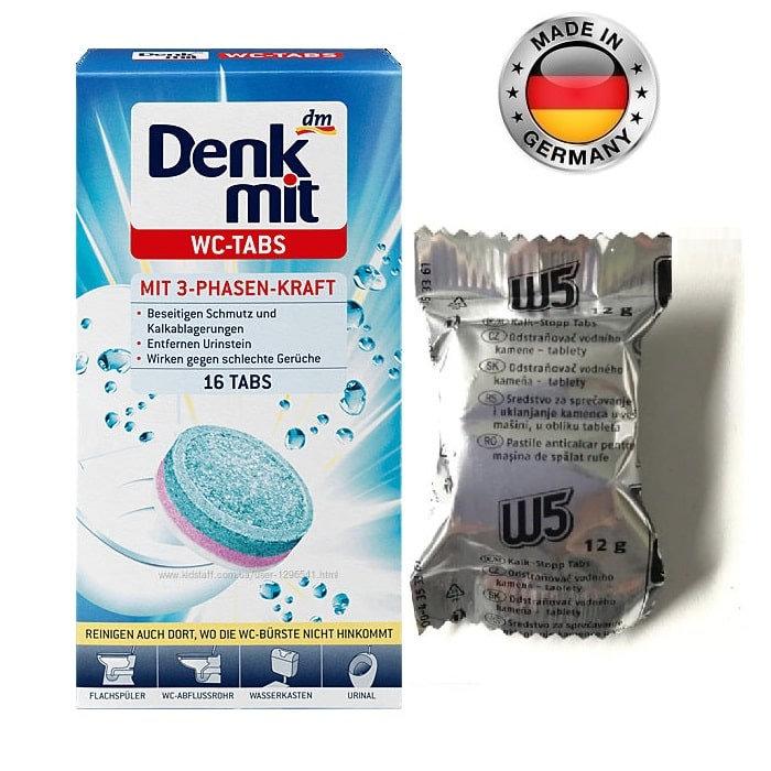 Таблетки для чищення унітазів Denkmit WC-Tabs 16 штук Чистячі таблетки для унітазу