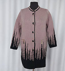 Кардиган жіночий на гудзиках з круглим вирізом горловини (з XL по 4XL)