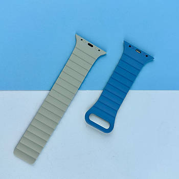 Силіконовий ремінець STR MagStrap Desing №1 для Apple Watch 42/44/45/49mm Cream