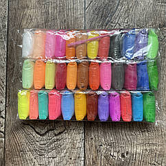 Набір повітряного пластиліну 36 кольорів із інструментами без запаху, в пакетиках zip-lock набір для дитячої творчості