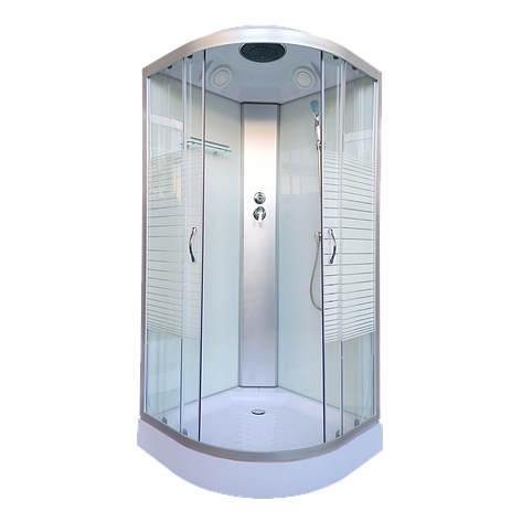 Гідромасажний бокс 61 RC White Line 90х90х210 низький піддон, фото 1