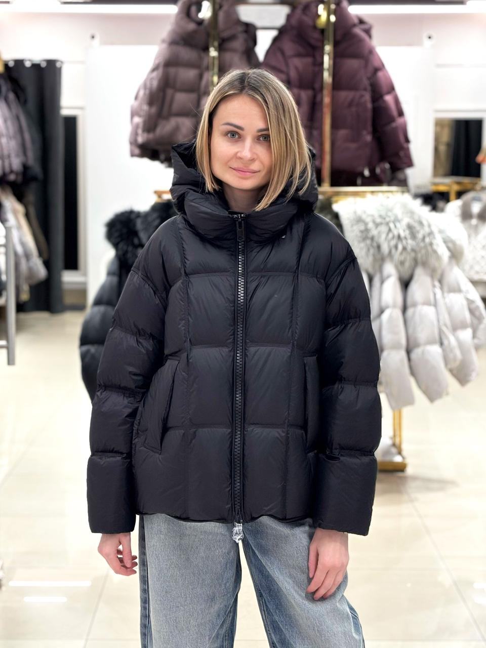 Пуховик жіночий Chanevia 25577 BLACK, фото 1