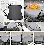 Подушка з підігрівом на сидіння мотоцикла скутера мопеда 12V. Підігрів сидіння мото, фото 2