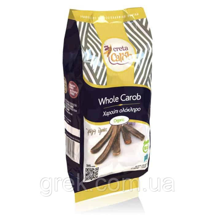 Плоди ріжкового дерева (кероба) цілісні органічні Creta Carob 300 г, фото 1