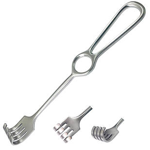 Гачок хірургічний 4 зубці тупі за Kocher. Довжина 22 см SURGIWELOMED