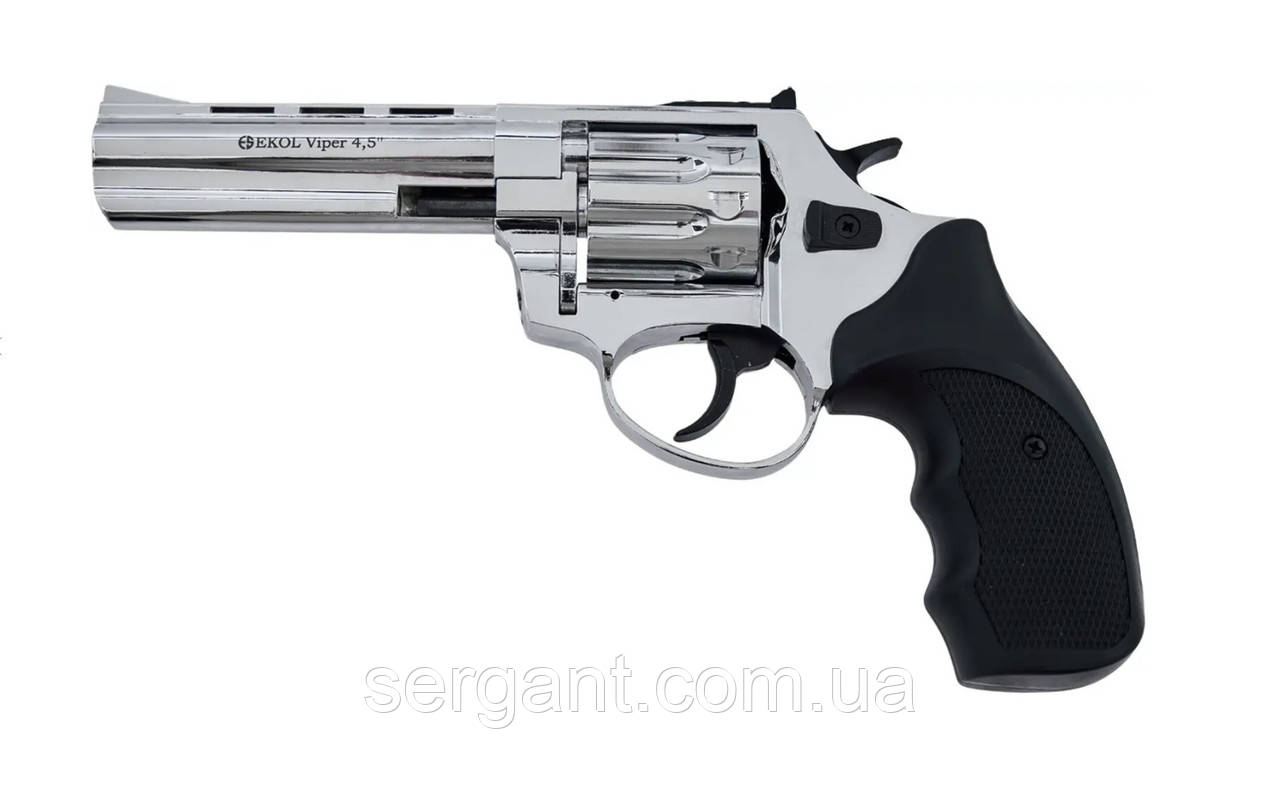 Револьвер флобера EKOL Viper 4.5" 4 мм Shiny Chrome, фото 1