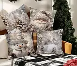 Комплект новорічних наволочок 4 шт 45*45см №9 чохли на подушки декоративні, фото 2