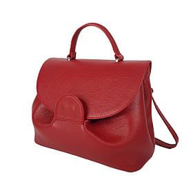 Сумка жіноча "Фіджі" натуральна шкіра, червоний флотар