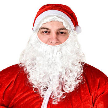 Ковпак новорічний з бородою 28*70см R96007 G-Rich