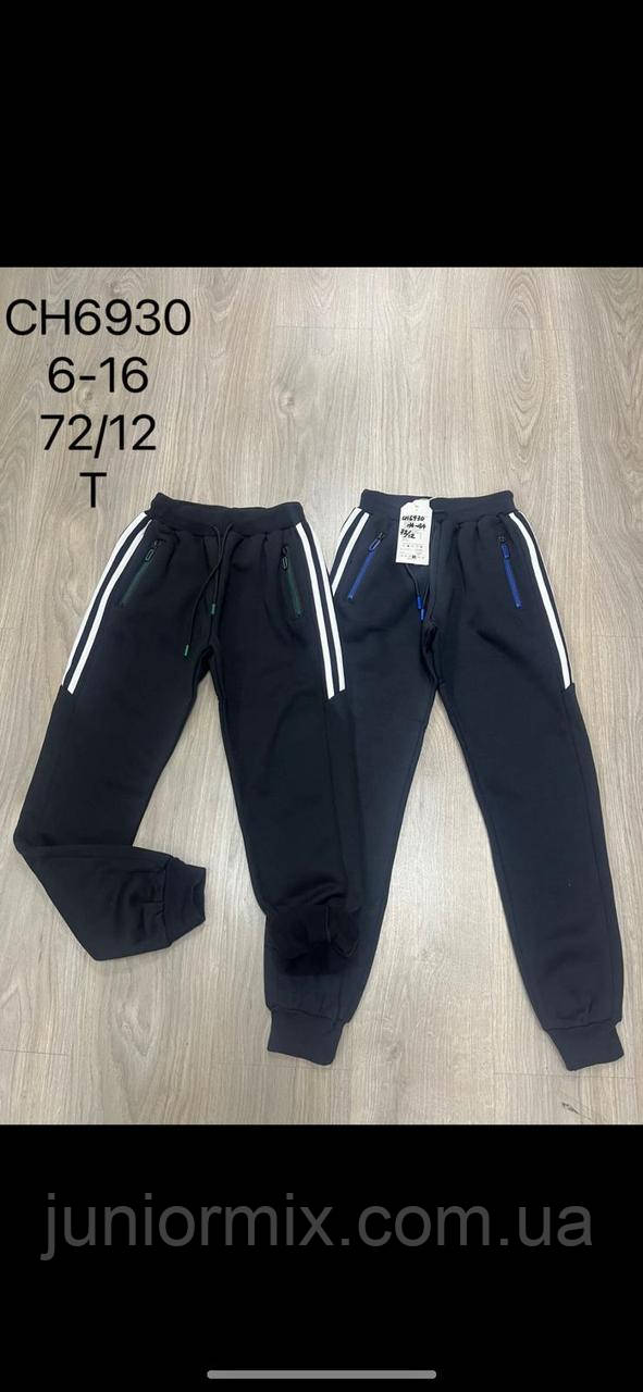 Підліткові теплі спортивні штани з начосом для хлопчиків оптом 6-16 років