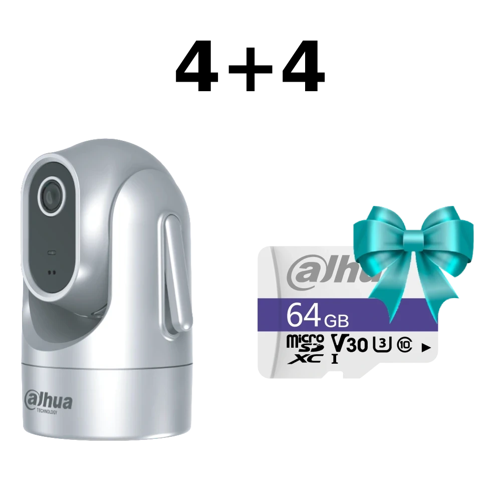 DH-H4C-GE 4МП PT Wi-Fi Комплект Dahua 4+4, фото 1