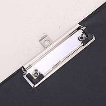 Планшет Deli E38153B чорний А4, Кліпборд А4, з покриттям ПВХ, метал кліпса, фото 3