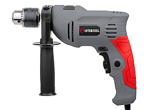 Дриль ударний мережевий з регулюванням обертів 600 Вт INTERTOOL DT-0109