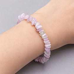 Кунцит відколи 4-6х7-9  браслет, 0324ТК