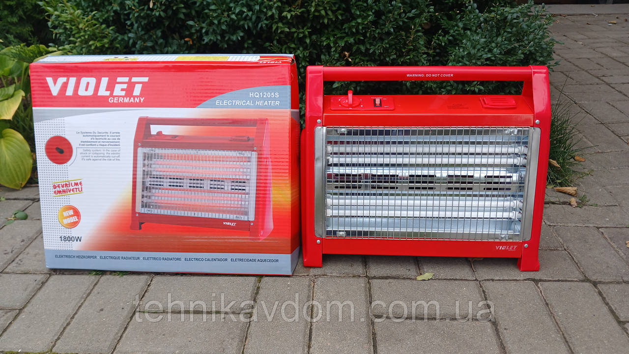 Нагрівач зі зволоженням кварцовий інфрачервоний Violet HQ1205S, фото 1