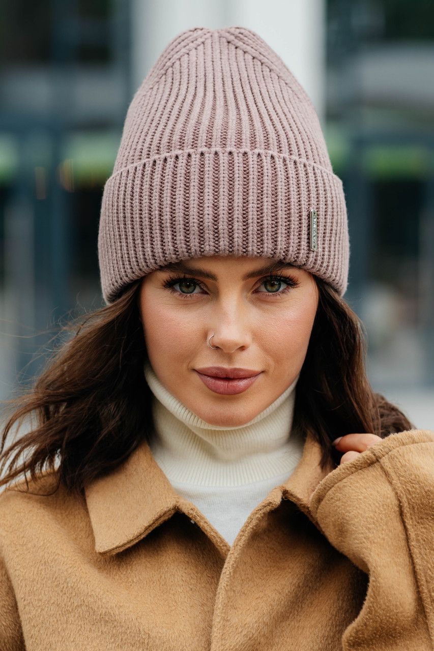 В'язана шапка "Тина" колір моко