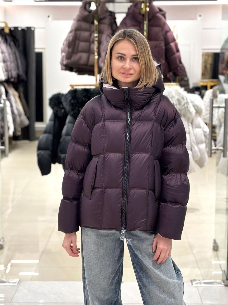 Пуховик жіночий Chanevia 25577 SEAL BROWN, фото 1