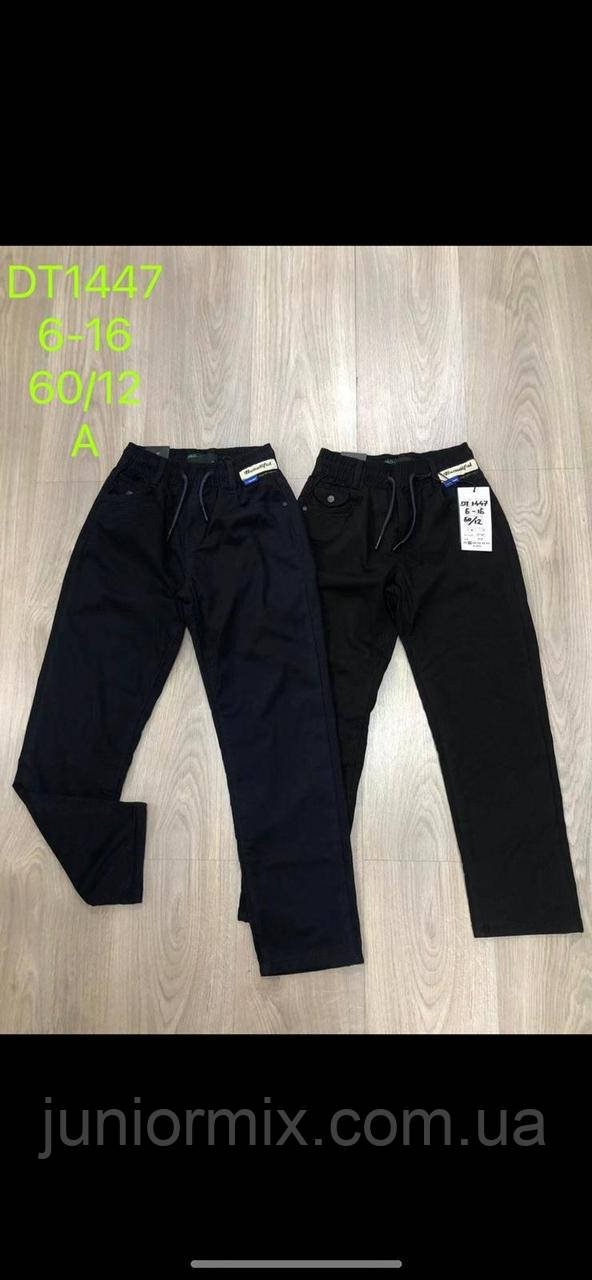 Підліткові теплі котонові ьрюки на флісі для хлопчиків оптом S&D