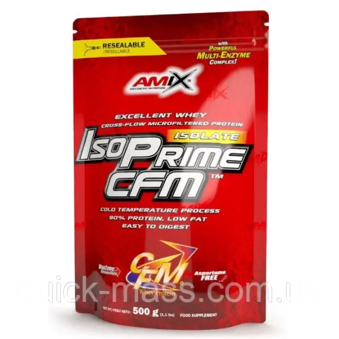 Протеїн ізолят без цукру Amix IsoPrime CFM 500g, фото 1
